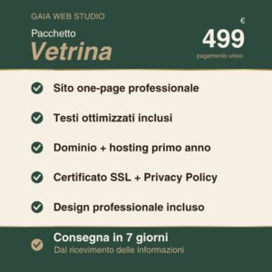Pacchetto Base - Vetrina -Gaia-web-studio